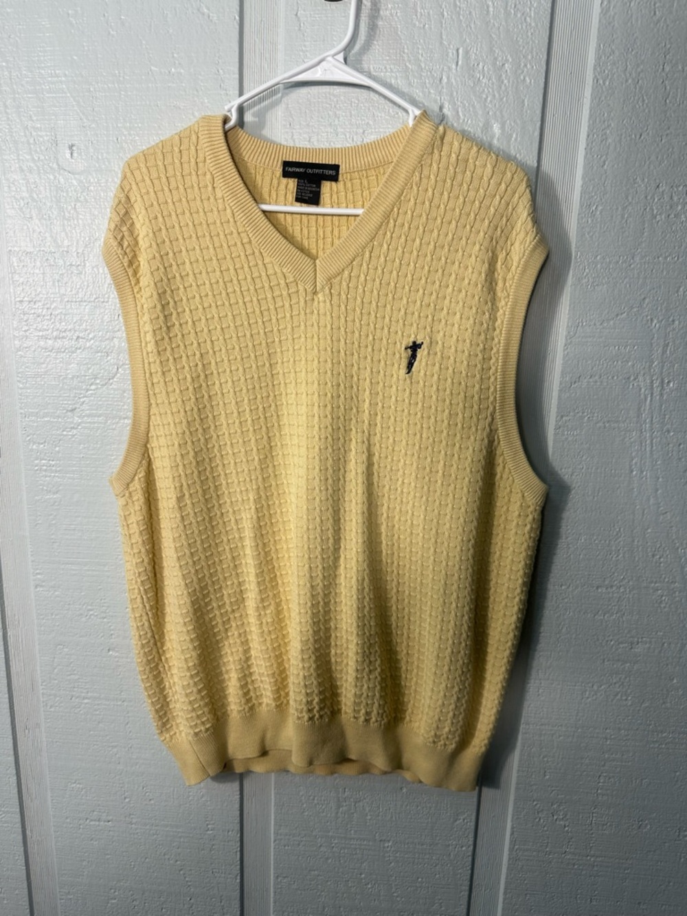 Fairway Outfitters Yellow Sweater Vest Size Large EUC